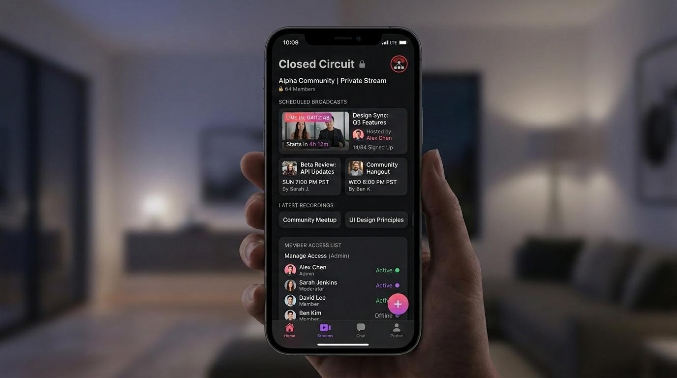 Keep livestream access private and organized.